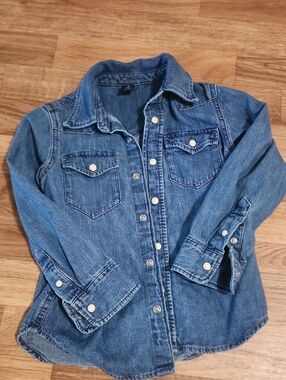 GAP Blue Denim Button-Down Shirt